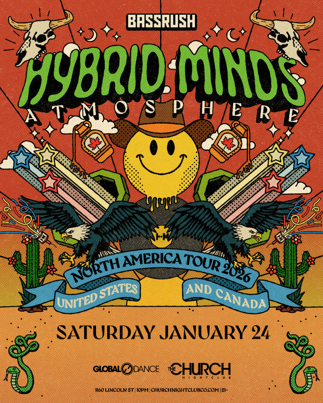 Bassrush + GlobalDance presents Hybrid Minds at The Church Nightclub