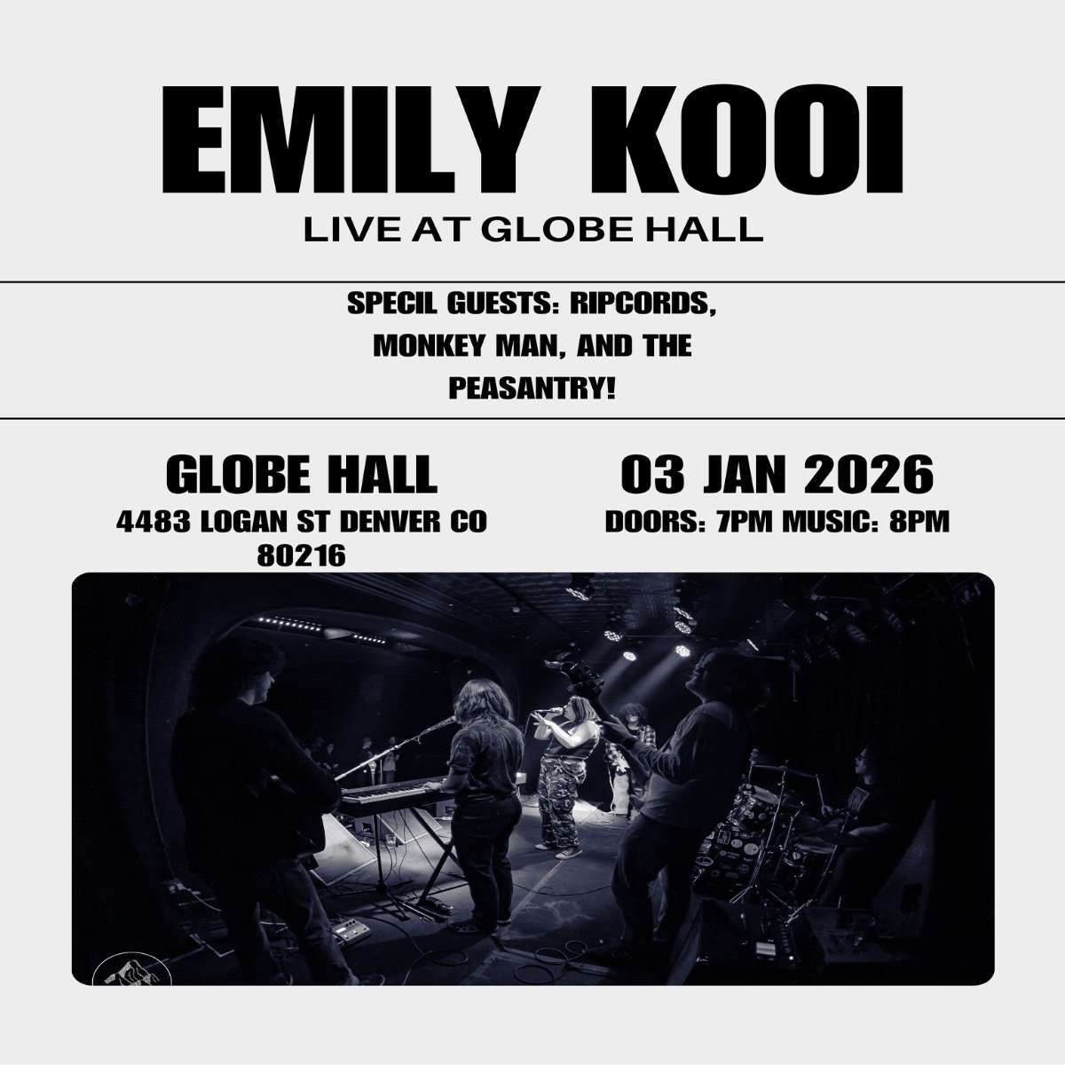 Emily Kooi w/ Monkey Man + The Peasantry