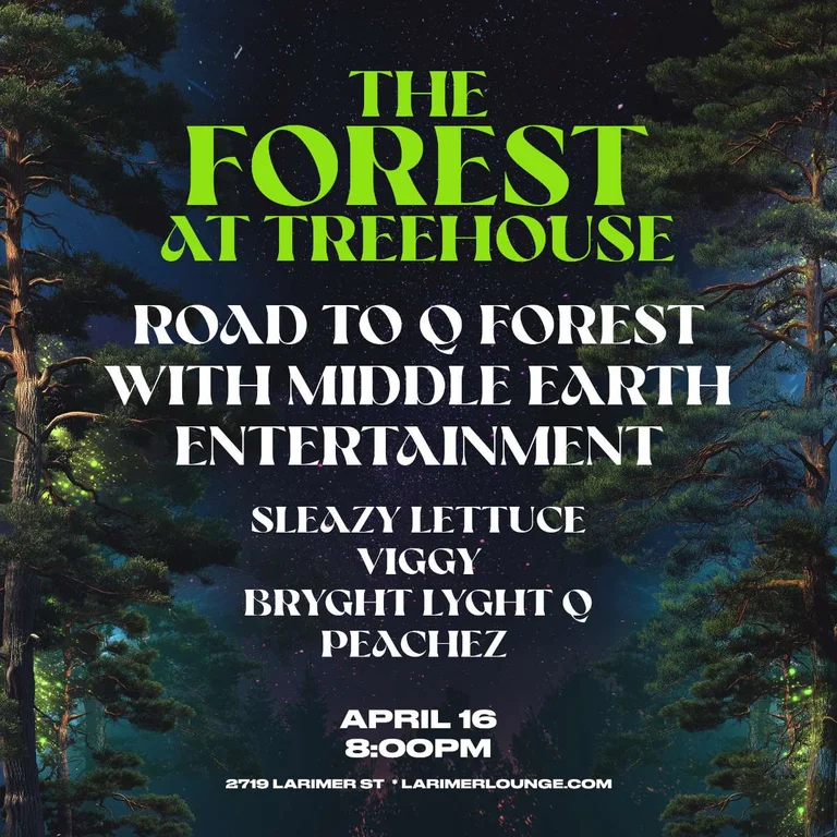 Road To Q Forest W Middle Earth Entertainment Feat Sleazy Lettuce Viggy Bryght Lyght Q Peachez Free Event