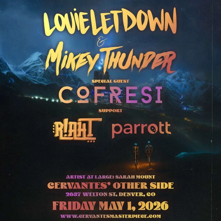 Louie Letdown & Mikey Thunder w/ Special Guest Cofresi, Riaht, Parrott
