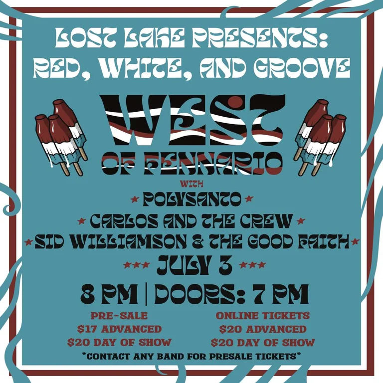 West of Fennario w/ Polysanto, Carlos and the Crew + Sid Williamson & The Good Faith