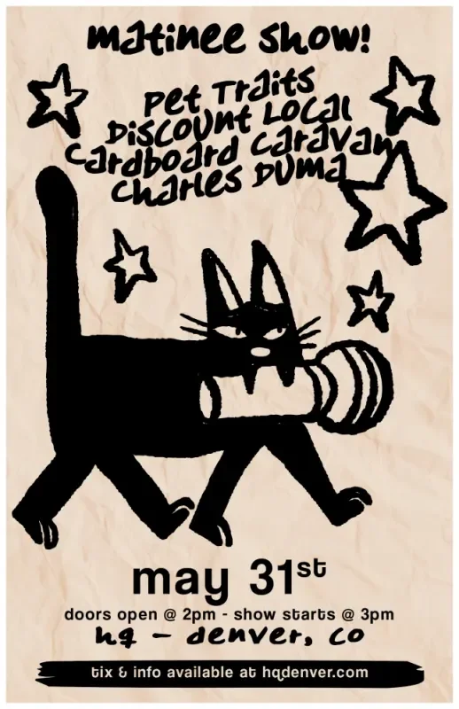 Pet Traits + Discount Local w/ Cardboard Caravan + Charles Duma