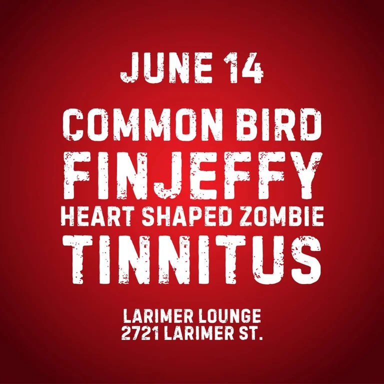 Common Bird W Finjeffy Heart Shaped Zombie Tinnitus