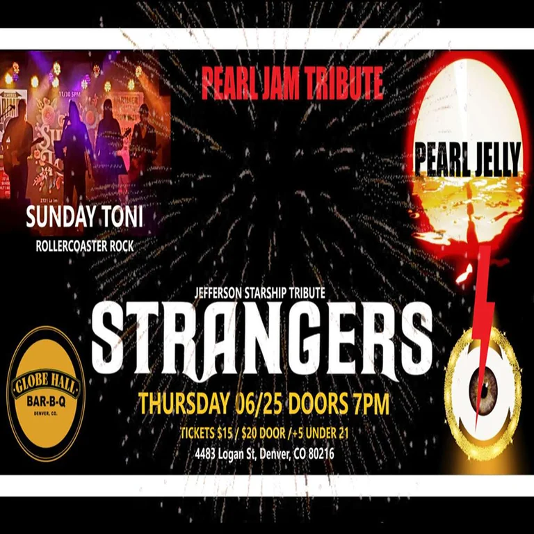 Sunday Toni w/ Strangers + Pearl Jelly (Pearl Jam Tribute)