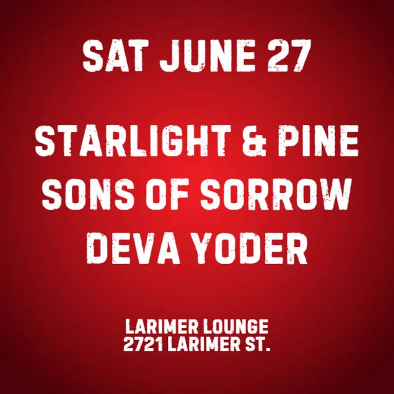 Starlight And Pine W Sons Of Sorrow Deva Yoder