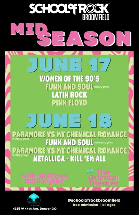School of Rock Broomfield Mid Season Showcase!