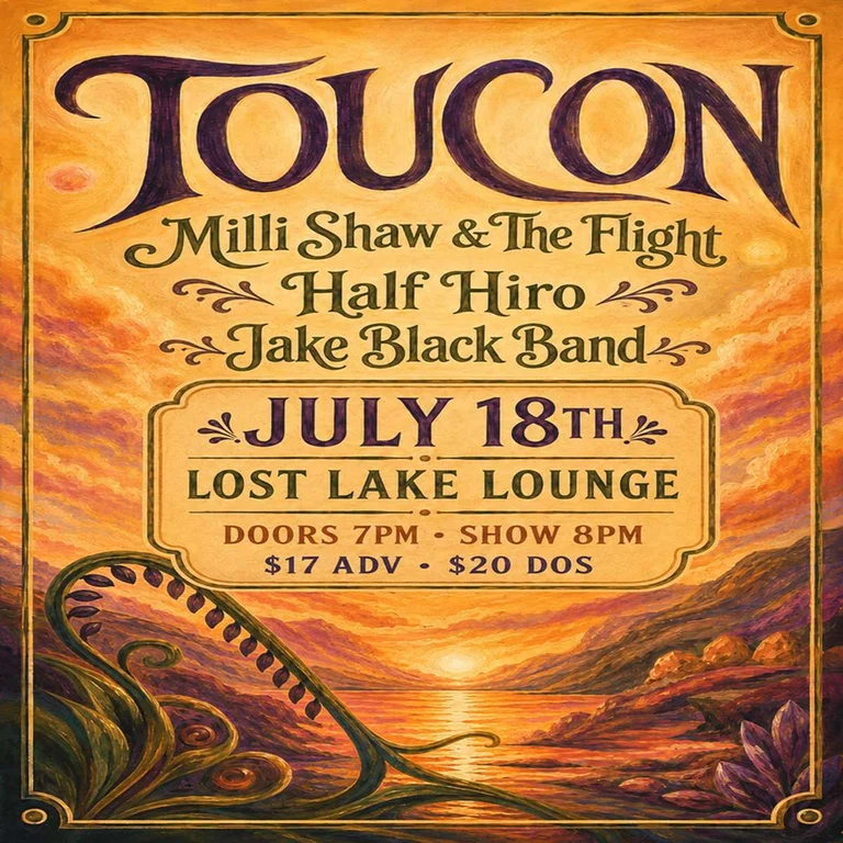 Toucon w/ Jake Black Band, Milli Shaw and the Flight + Half Hiro