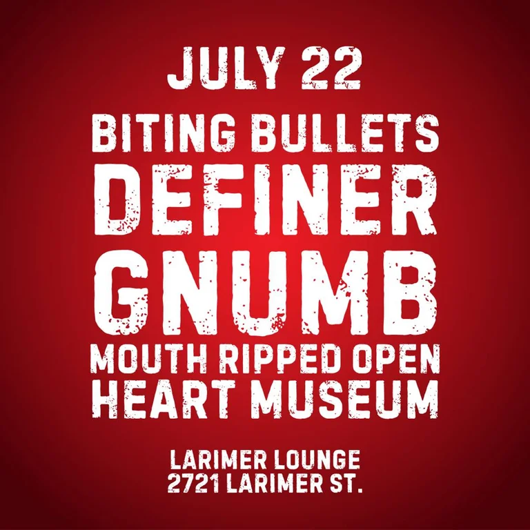 Biting Bullets W Definer Gnumb Mouth Ripped Open Heart Museum