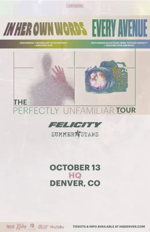 IHOW X Every Avenue Perfectly Unfamiliar Tour w/ Felicity + Summer Stars