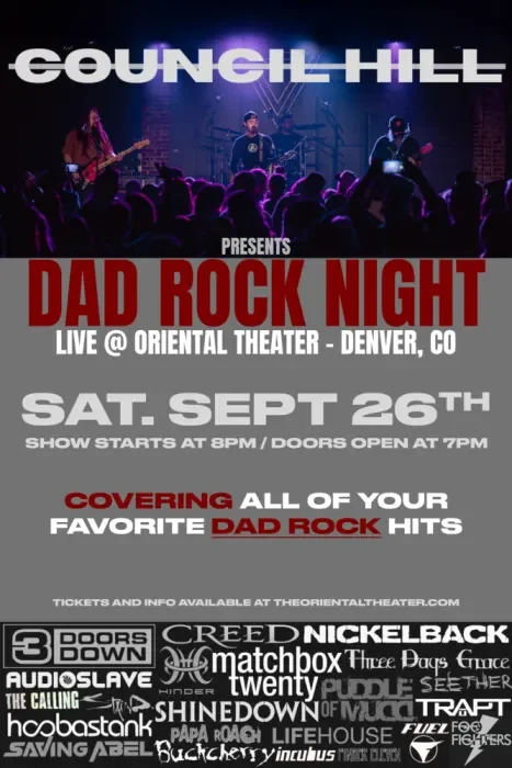 Dad Rock Night (2000s Rock Tribute) presented by Council Hill