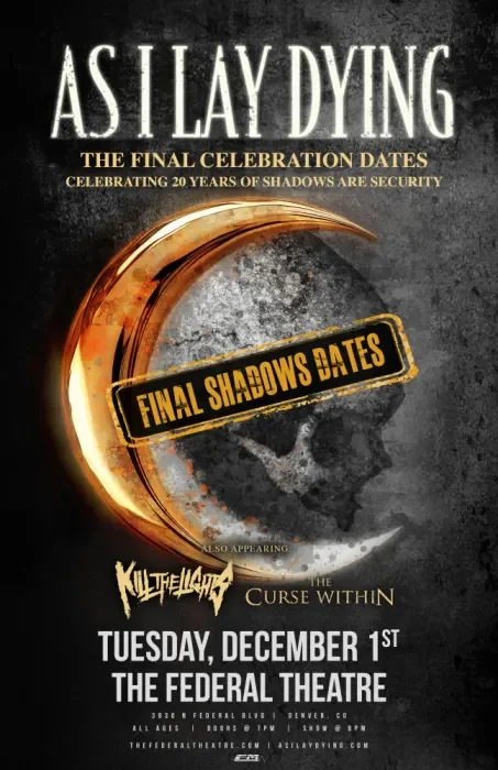 As I Lay Dying w/ Kill The Lights + The Curse Within