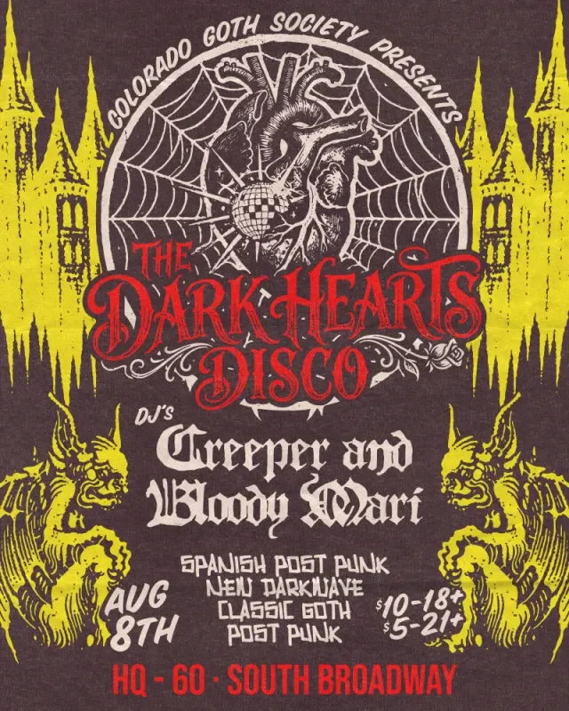 Dark Hearts Disco Spanish Post Punk / Darkwave / Goth DJ Night Featuring DJ Creeper + Bloody Mari