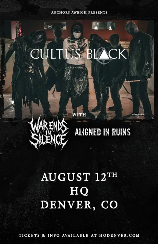 Cultus Black w/ War Ends In Silence + Aligned In Ruins