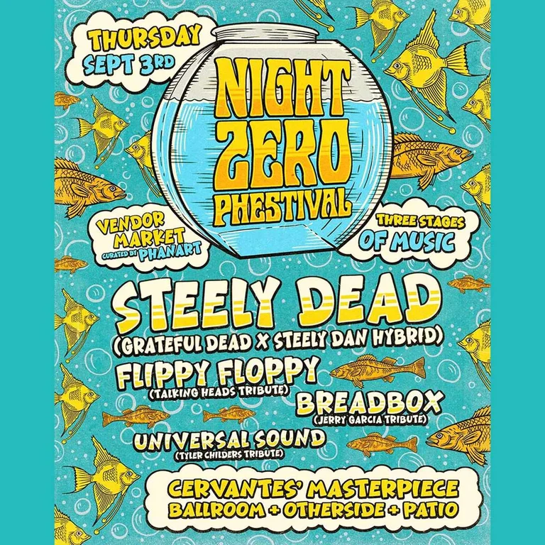 Night 0 Tributes to Steely Dan, Grateful Dead, Talking Heads, Jerry Garcia, Tyler Childers + PhanArt Vendor Market
