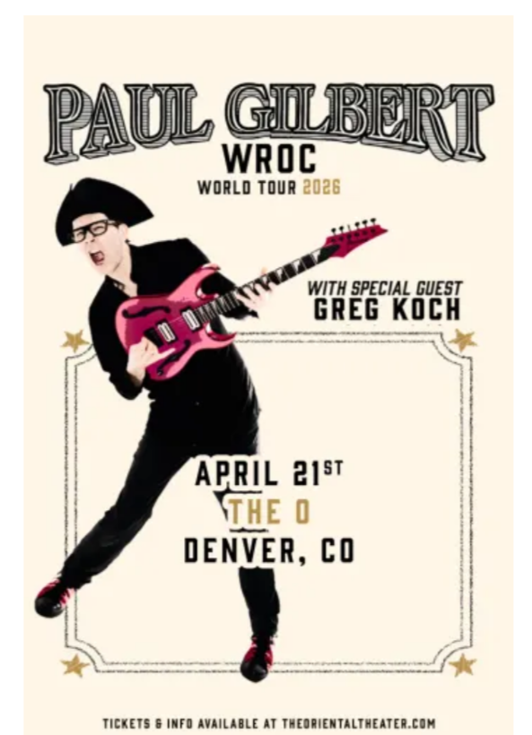 Paul Gilbert at The Oriental Theatre