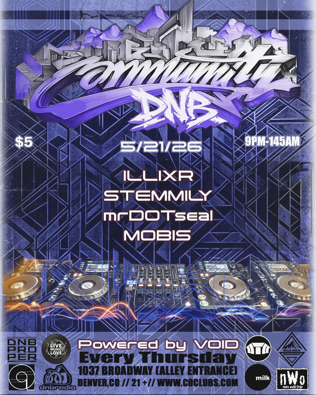 Community DNB Thursdays: Stemmily, mrDOTseal, Illixr, MOBIS