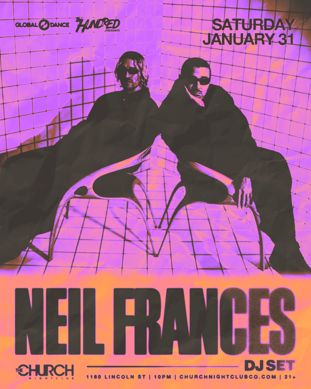 Global Dance + TheHundred presents Neil Frances (DJ Set) at The Church Nightclub